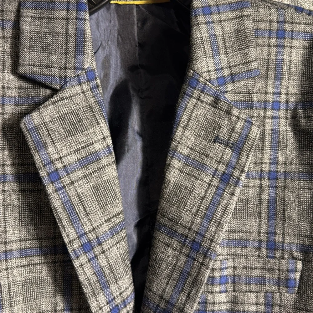 Boys blazer dress jacket Redbug brand. Boys 9-10 years‎ blue gray plaid pockets